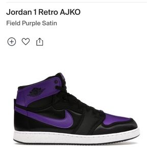 Brand New- Jordan 1 Retro AJKO- Purple Satin & Black
